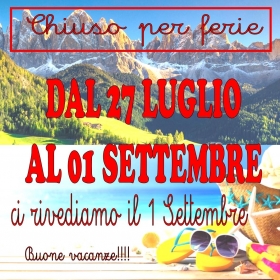 CHIUSURA PER FERIE ESTIVE - CHIUSURA PER FERIE ESTIVE - CENTRO SERVIZI DIGITALI